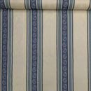 Striped Aztec Curtain Brocade Fabric 140cm, Blue/Yellow - Bull Ring Fabrics