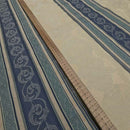 Striped Aztec Curtain Brocade Fabric 140cm, Blue/Yellow - Bull Ring Fabrics