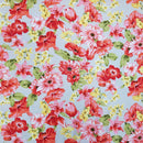 Summer Floral Flowers Cotton Poplin - Bull Ring Fabrics