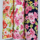 Summer Floral Flowers Cotton Poplin - Bull Ring Fabrics