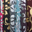 Symphony Foil Floral Taffeta Fabric Curtain Dress 60" - Bull Ring Fabrics