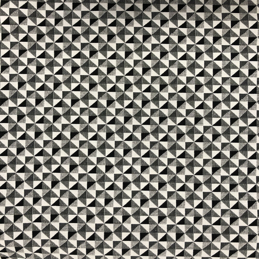 Tapestry Upholstery Fabric Curtain Cushion Blinds 140cm, Black/White - Bull Ring Fabrics