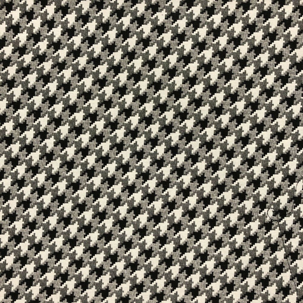 Tapestry Upholstery Fabric Curtain Cushion Blinds 140cm, Black/White - Bull Ring Fabrics