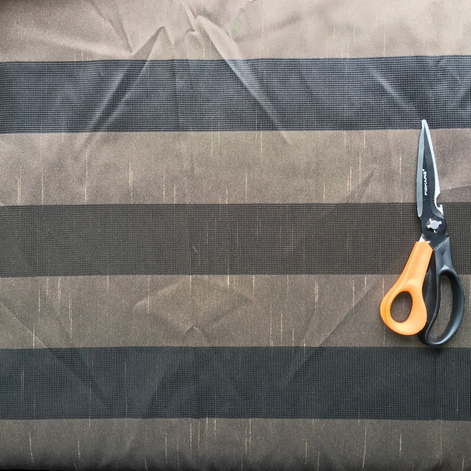 Thick Stripe Furnishing Fabric - Brown - Bull Ring Fabrics