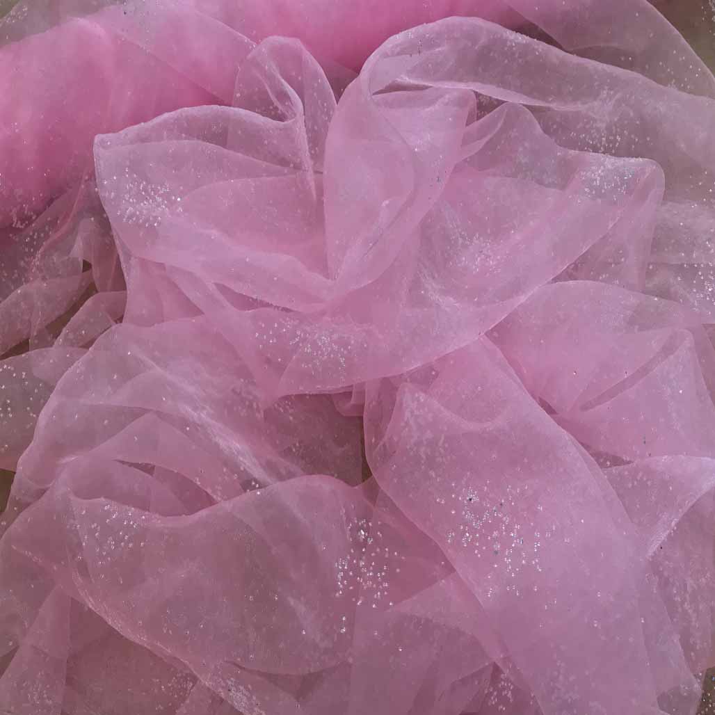 Tiny Gem-Stones Organza Voile Draping Dress Fabric 147cm - Bull Ring Fabrics