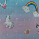 Unicorns & Rainbow PVC Plastic Oilcloth Tablecloth Fabric 54" - Bull Ring Fabrics
