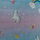Unicorns & Rainbow PVC Plastic Oilcloth Tablecloth Fabric 54" - Bull Ring Fabrics