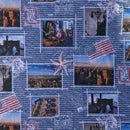 USA Attractions Collage Digital Print Cotton Fabric - Bull Ring Fabrics