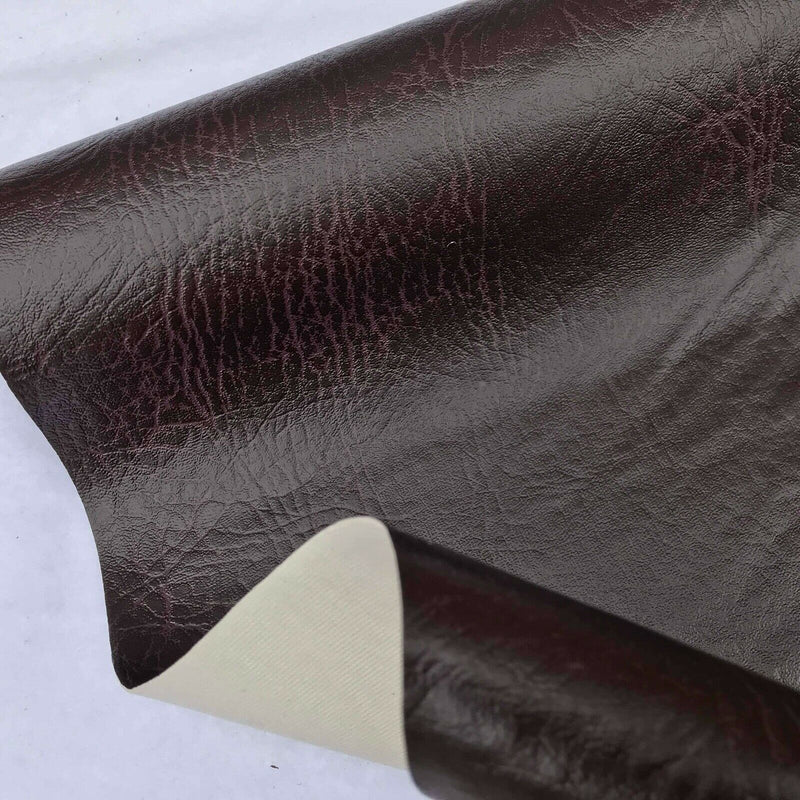 Vinyl Faux Leather Fabric 140cm, Dark Brown - Bull Ring Fabrics