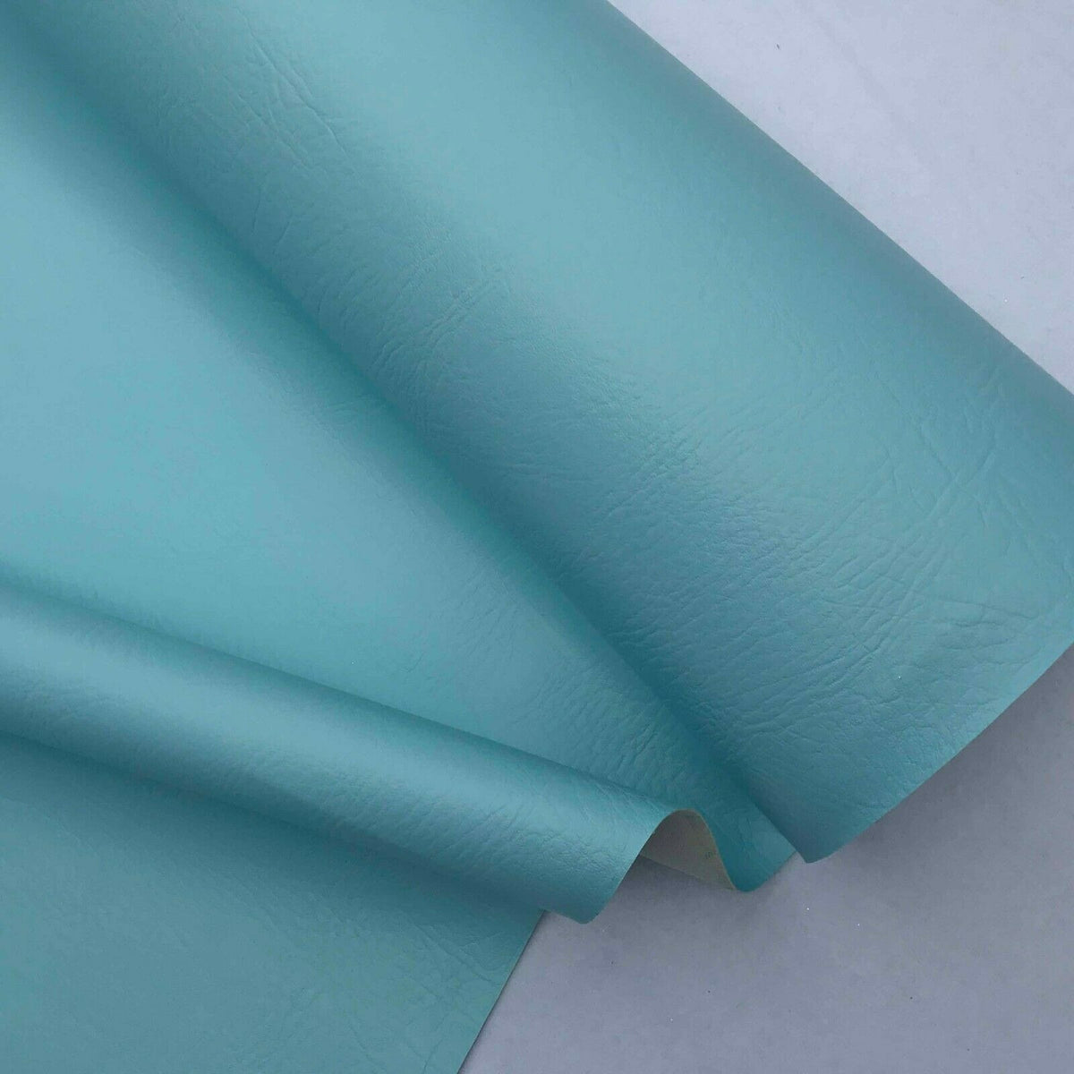 Vinyl Faux Leather Fabric 140cm, Sky Blue - Bull Ring Fabrics
