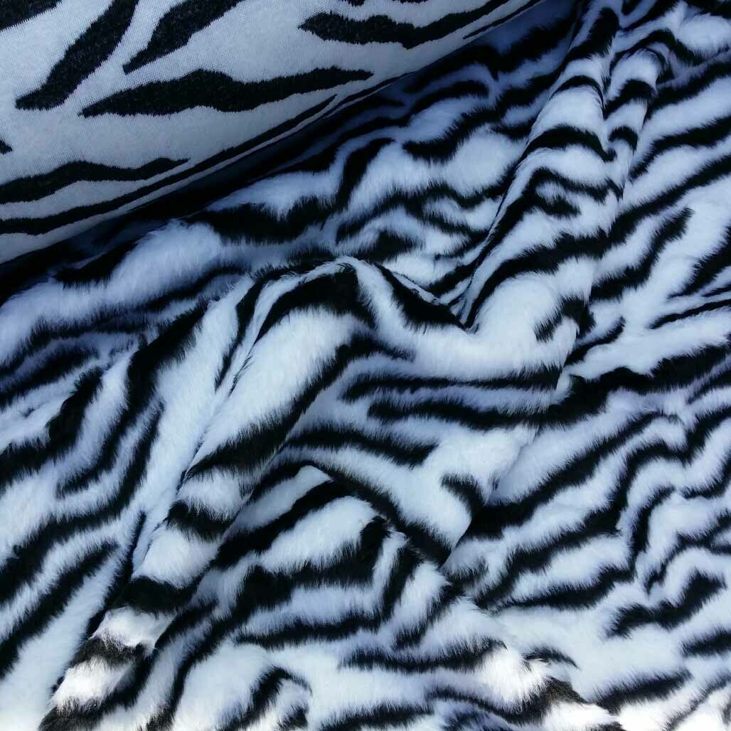 Zebra Velboa Animal Valboa Faux Fur Craft Fabric - Bull Ring Fabrics