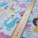 Zoo Animals Polycotton Fabric - Bull Ring Fabrics