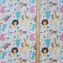 Zoo Animals Polycotton Fabric - Bull Ring Fabrics