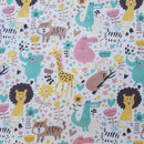 Zoo Animals Polycotton Fabric - Bull Ring Fabrics