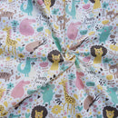 Zoo Animals Polycotton Fabric - Bull Ring Fabrics
